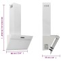 Campana extractora pared acero y vidrio templado blanco 60 cm