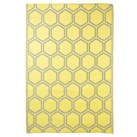 Esschert Design Alfombra de exterior panal de abejas 182x122 cm
