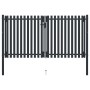 Doppeltes Zauntor aus anthrazitgrauem Stahl, 306 x 220 cm von vidaXL, Gartentore - Ref: Foro24-146354, Preis: 635,82 €, Rabat...