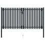 Doppeltes Zauntor aus anthrazitgrauem Stahl, 306 x 220 cm von vidaXL, Gartentore - Ref: Foro24-146354, Preis: 619,80 €, Rabat...