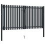 Doppeltes Zauntor aus anthrazitgrauem Stahl, 306 x 220 cm von vidaXL, Gartentore - Ref: Foro24-146354, Preis: 635,82 €, Rabat...