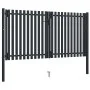 Doppeltes Zauntor aus anthrazitgrauem Stahl, 306 x 220 cm von vidaXL, Gartentore - Ref: Foro24-146354, Preis: 619,80 €, Rabat...