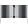Doppeltes Zauntor aus anthrazitgrauem Stahl, 306 x 220 cm von vidaXL, Gartentore - Ref: Foro24-146354, Preis: 635,82 €, Rabat...