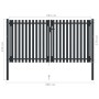 Doppeltes Zauntor aus anthrazitgrauem Stahl, 306 x 220 cm von vidaXL, Gartentore - Ref: Foro24-146354, Preis: 635,82 €, Rabat...