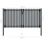 Doppeltes Zauntor aus anthrazitgrauem Stahl, 306 x 220 cm von vidaXL, Gartentore - Ref: Foro24-146354, Preis: 619,80 €, Rabat...
