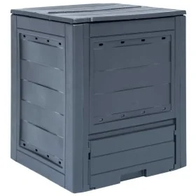 Compostador de jardín gris 60x60x73 cm 260 L de vidaXL, Compostadores - Ref: Foro24-45682, Precio: 81,18 €, Descuento: %