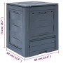 Compostador de jardín gris 60x60x73 cm 260 L de vidaXL, Compostadores - Ref: Foro24-45682, Precio: 58,90 €, Descuento: %