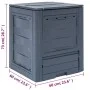 Grauer Gartenkomposter 60x60x73 cm 260 L von vidaXL, Komposter - Ref: Foro24-45682, Preis: 72,02 €, Rabatt: %