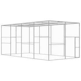 Jaula para gatos acero galvanizado 6x3x2,5 m