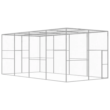 Katzenkäfig aus verzinktem Stahl, 6 x 3 x 2,5 m von vidaXL, Käfige und Lebensräume für Kleintiere - Ref: Foro24-146362, Preis...