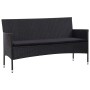5-teiliges Gartenmöbel-Set und Kissen Kunstrattan schwarz von vidaXL, Gartensets - Ref: Foro24-45895, Preis: 279,17 €, Rabatt: %