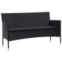 Garden furniture set, 5 pieces, with black synthetic rattan cushions. by vidaXL, Garden sets - Ref: Foro24-45895, Price: 245,...