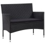5-teiliges Gartenmöbel-Set und Kissen Kunstrattan schwarz von vidaXL, Gartensets - Ref: Foro24-45895, Preis: 279,17 €, Rabatt: %