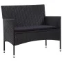 Garden furniture set, 5 pieces, with black synthetic rattan cushions. by vidaXL, Garden sets - Ref: Foro24-45895, Price: 245,...