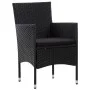 Garden furniture set, 5 pieces, with black synthetic rattan cushions. by vidaXL, Garden sets - Ref: Foro24-45895, Price: 245,...