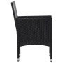 5-teiliges Gartenmöbel-Set und Kissen Kunstrattan schwarz von vidaXL, Gartensets - Ref: Foro24-45895, Preis: 279,17 €, Rabatt: %