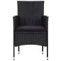 Garden furniture set, 5 pieces, with black synthetic rattan cushions. by vidaXL, Garden sets - Ref: Foro24-45895, Price: 245,...