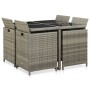Garden dining set 9 pieces and gray synthetic rattan cushions by vidaXL, Garden sets - Ref: Foro24-46536, Price: 539,91 €, Di...