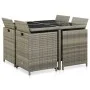 Garden dining set 9 pieces and gray synthetic rattan cushions by vidaXL, Garden sets - Ref: Foro24-46536, Price: 532,36 €, Di...