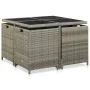 Garden dining set 9 pieces and gray synthetic rattan cushions by vidaXL, Garden sets - Ref: Foro24-46536, Price: 532,36 €, Di...