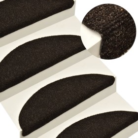Self-adhesive stair mat 10 pcs 65x21x4 cm dark brown by vidaXL, Stair mats - Ref: Foro24-149711, Price: 30,95 €, Discount: %