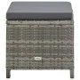 Set de comedor de jardín 9 pzas y cojines ratán sintético gris de vidaXL, Conjuntos de jardín - Ref: Foro24-46536, Precio: 53...