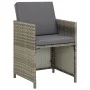 Garden dining set 9 pieces and gray synthetic rattan cushions by vidaXL, Garden sets - Ref: Foro24-46536, Price: 532,36 €, Di...