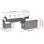 Set sofás de jardín 8 piezas y cojines ratán sintético marrón