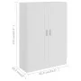 Sperrholz Bücherschrank weiß 82,5x30,5x115 cm von vidaXL, Bücherregale und Regale - Ref: Foro24-802714, Preis: 100,93 €, Raba...