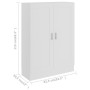White plywood bookcase 82.5x30.5x115 cm by vidaXL, Bookcases and shelves - Ref: Foro24-802714, Price: 102,73 €, Discount: %