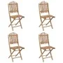 Folding garden dining set with cushions 5 pieces bamboo by vidaXL, Garden sets - Ref: Foro24-3063979, Price: 288,29 €, Discou...