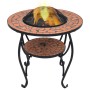Mesita con brasero de mosaico cerámica terracota 68 cm de vidaXL, Chimeneas - Ref: Foro24-46723, Precio: 134,41 €, Descuento: %