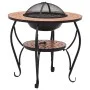 Mesita con brasero de mosaico cerámica terracota 68 cm de vidaXL, Chimeneas - Ref: Foro24-46723, Precio: 150,94 €, Descuento: %