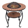 Mesita con brasero de mosaico cerámica terracota 68 cm de vidaXL, Chimeneas - Ref: Foro24-46723, Precio: 134,41 €, Descuento: %