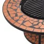 Mesita con brasero de mosaico cerámica terracota 68 cm de vidaXL, Chimeneas - Ref: Foro24-46723, Precio: 150,94 €, Descuento: %