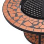 Mesita con brasero de mosaico cerámica terracota 68 cm de vidaXL, Chimeneas - Ref: Foro24-46723, Precio: 134,41 €, Descuento: %