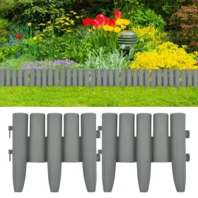 Garden edging 36 units PP gray 10 m by vidaXL, Garden edging and edging - Ref: Foro24-48621, Price: 38,59 €, Discount: %