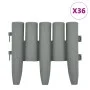 Garden edging 36 units PP gray 10 m by vidaXL, Garden edging and edging - Ref: Foro24-48621, Price: 38,59 €, Discount: %