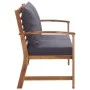 Muebles de jardín 4 piezas con cojines madera acacia maciza de vidaXL, Conjuntos de jardín - Ref: Foro24-47284, Precio: 400,5...