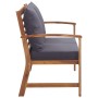Muebles de jardín 4 piezas con cojines madera acacia maciza de vidaXL, Conjuntos de jardín - Ref: Foro24-47284, Precio: 407,1...