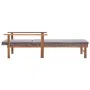 Tumbona con cojín ratán sintético y madera maciza acacia gris de vidaXL, Tumbonas - Ref: Foro24-48705, Precio: 143,98 €, Desc...