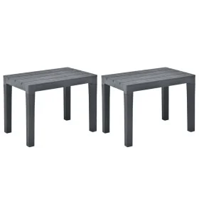 Garden benches 2 units anthracite gray plastic by vidaXL, garden benches - Ref: Foro24-48781, Price: 74,92 €, Discount: %