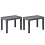 Bancos de jardín 2 unidades plástico gris antracita de vidaXL, Bancos de jardín - Ref: Foro24-48781, Precio: 70,03 €, Descuen...