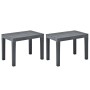 Bancos de jardín 2 unidades plástico gris antracita de vidaXL, Bancos de jardín - Ref: Foro24-48781, Precio: 71,45 €, Descuen...