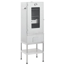 BBQ-Räucherofen mit Tisch aus verzinktem Stahl von vidaXL, Grillen - Ref: Foro24-3187616, Preis: 186,78 €, Rabatt: %