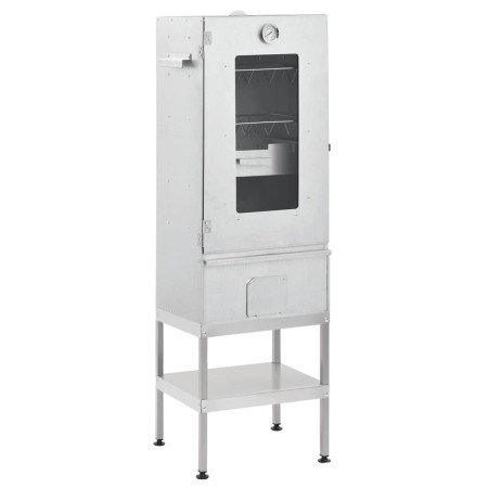 BBQ-Räucherofen mit Tisch aus verzinktem Stahl von vidaXL, Grillen - Ref: Foro24-3187616, Preis: 186,78 €, Rabatt: %