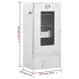 BBQ smoker oven with galvanized steel table by vidaXL, Barbecues - Ref: Foro24-3187616, Price: 191,10 €, Discount: %