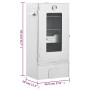 Horno ahumador de barbacoa con mesa acero galvanizado de vidaXL, Barbacoas - Ref: Foro24-3187616, Precio: 170,09 €, Descuento: %
