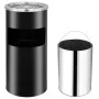 26 L steel wall-mounted trash can with ashtray by vidaXL, Ashtrays - Ref: Foro24-51096, Price: 100,47 €, Discount: %