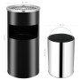 26-Liter-Wandmülleimer aus Stahl mit Aschenbecher von vidaXL, Aschenbecher - Ref: Foro24-51096, Preis: 95,51 €, Rabatt: %